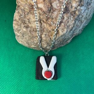 Twilight book Necklace with Red Accent